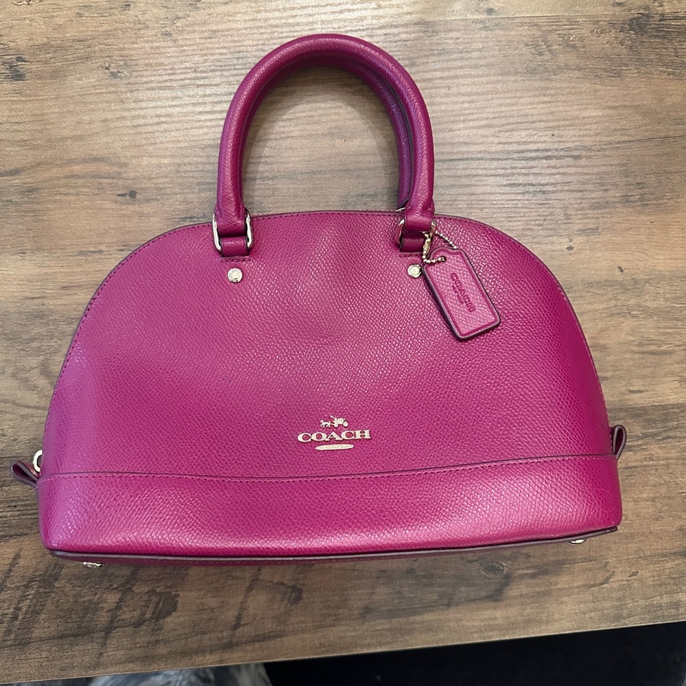 Coach Pink/Purple Leather Sierra Dome Satchel